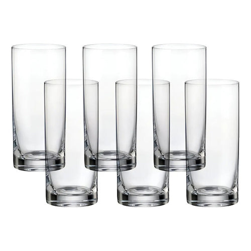 Conjunto 6 Copos Cristal Vorzelli Long Drink Larus 350ml Cor Transparente